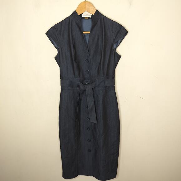 Calfin Klein Belted Dress Sheath Career Office - Picture 1 of 9